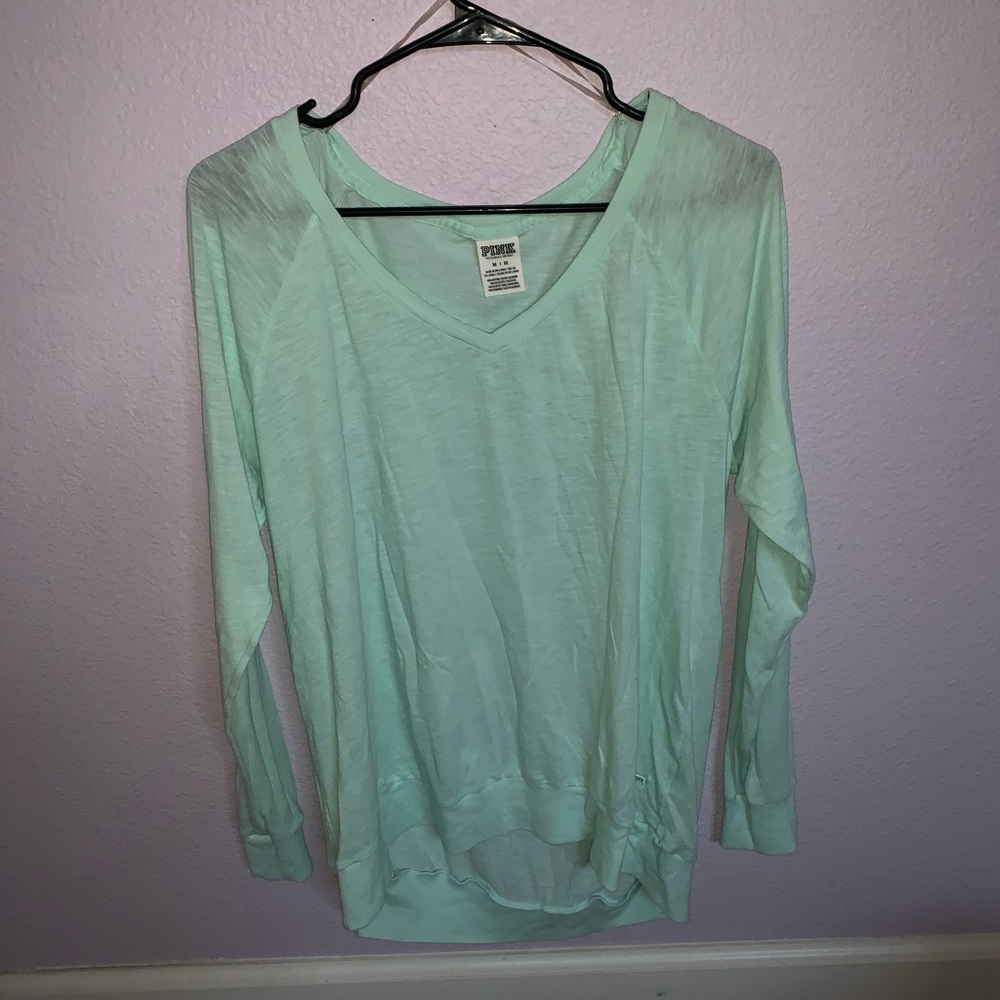 Victoria’s Secret PINK mint green long sleeve